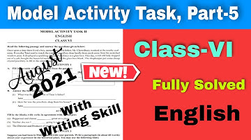 Model Activity Task English Class-6 || Part-5 || August-2021