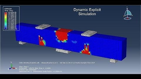 Simulation concrete beam under static and dynamic bending in Abaqus