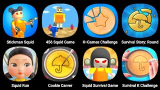 Stickman Squid Games, 456 Squid Game, K-Games Challenge, Survival Story, Squid Run, Cookie Carver screenshot 1