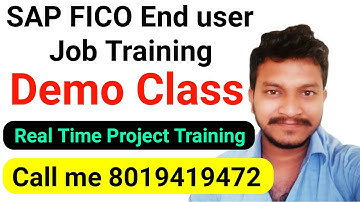 SAP FICO Demo Class | End user job training demo class