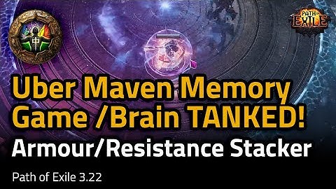 [3.22] Uber Maven Memory Game/Brain Tank! - Transcendence Armour/Res Stacker - Path of Exile 3.22