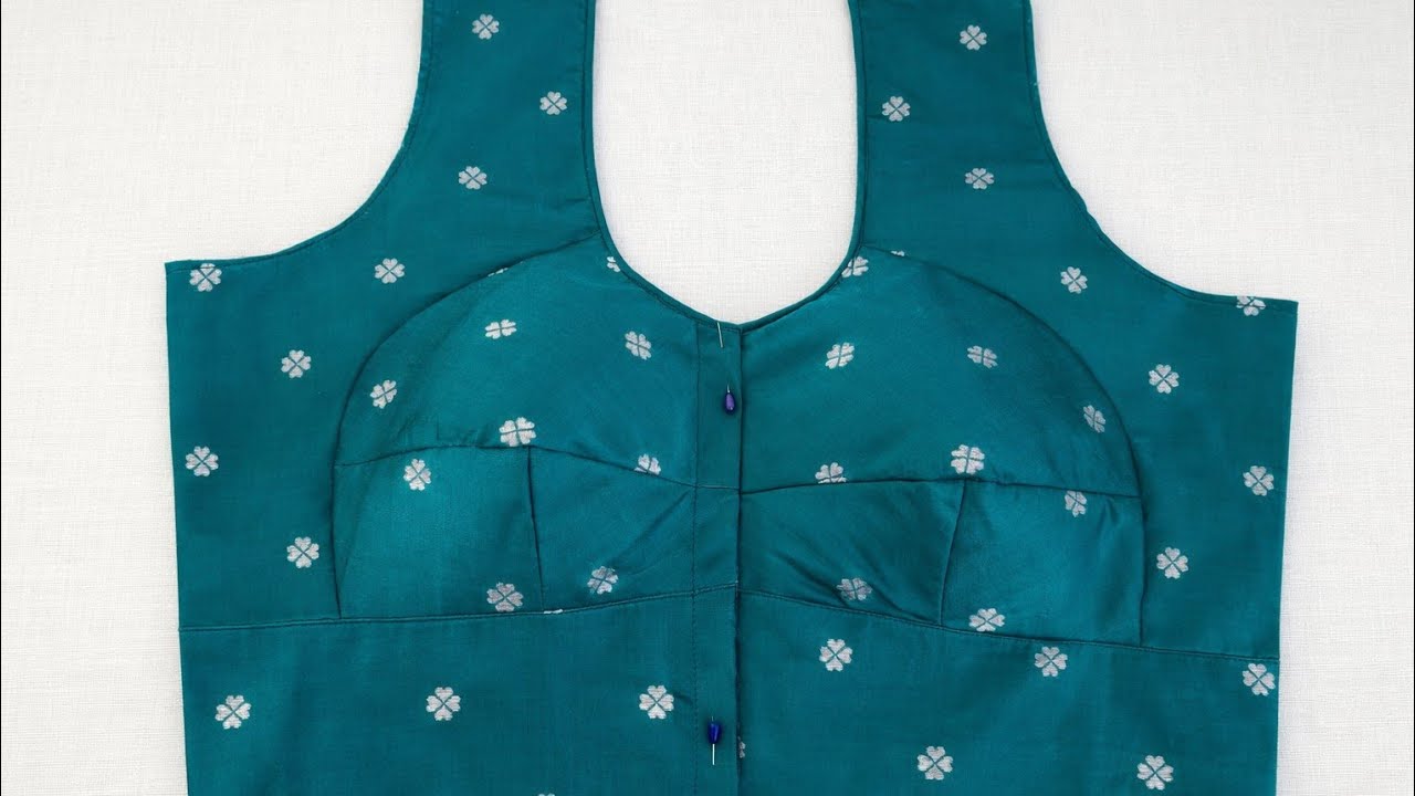 सिंगल कटोरी को डबल कटोरी ब्लाउज बनाने का बहुत आसान तरीका /38 Size Double Katori Blouse🎊