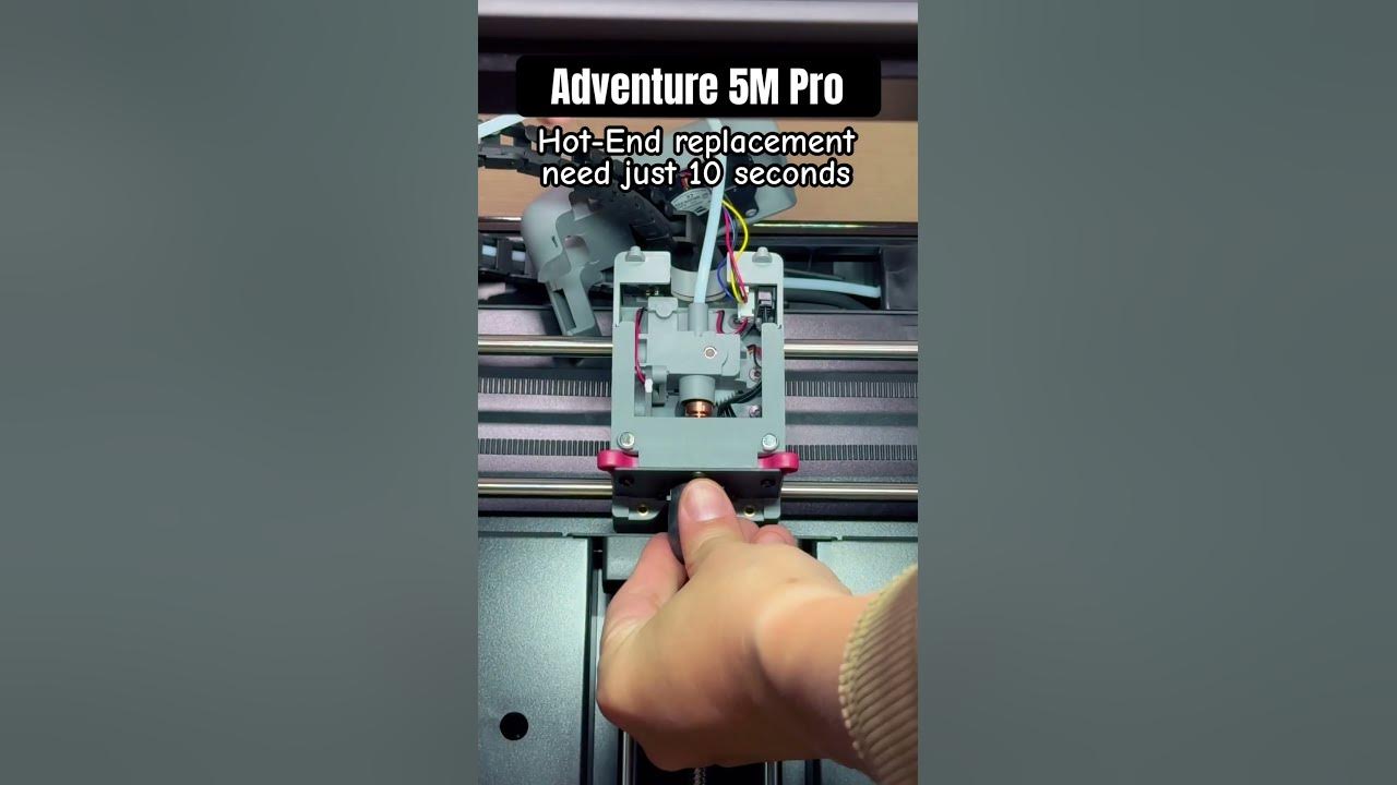 Flashforge adventure 5m pro has super fast hot end replacement system