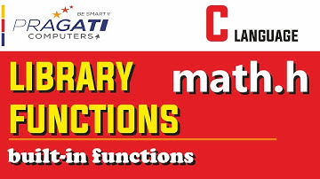 C Programming | Built in functions | Library Functions