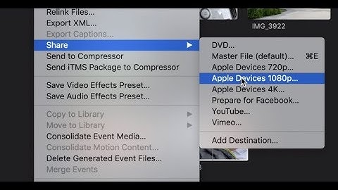 How to share or export a project in Final Cut Pro X
