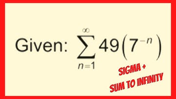 Patterns: Sigma Notation with sum to infinity