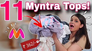 Huge Myntra Tops Haul Under Budget 😍!! Affordable Tops For Office/College 💞 || Kamna Sharma #myntra