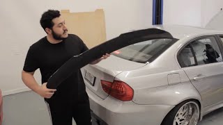Installing PSM style spoiler on my N54 powered e90 335i Bmw E90 Trunk Spoiler Install
