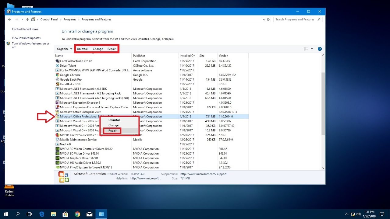 how to repair ms