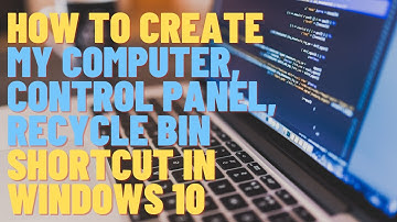 How to create This PC SHORTCUT on windows 10 | Recycle Bin  Shortcut | Control Panel Shortcut