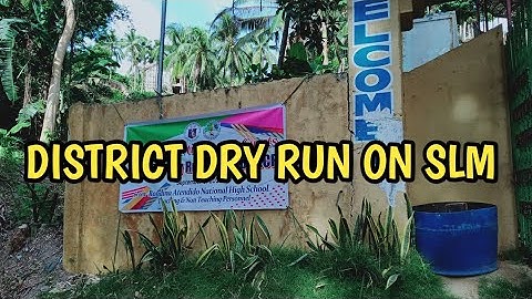 DISTRICT DRY RUN ON SELF LEARNING MODULES