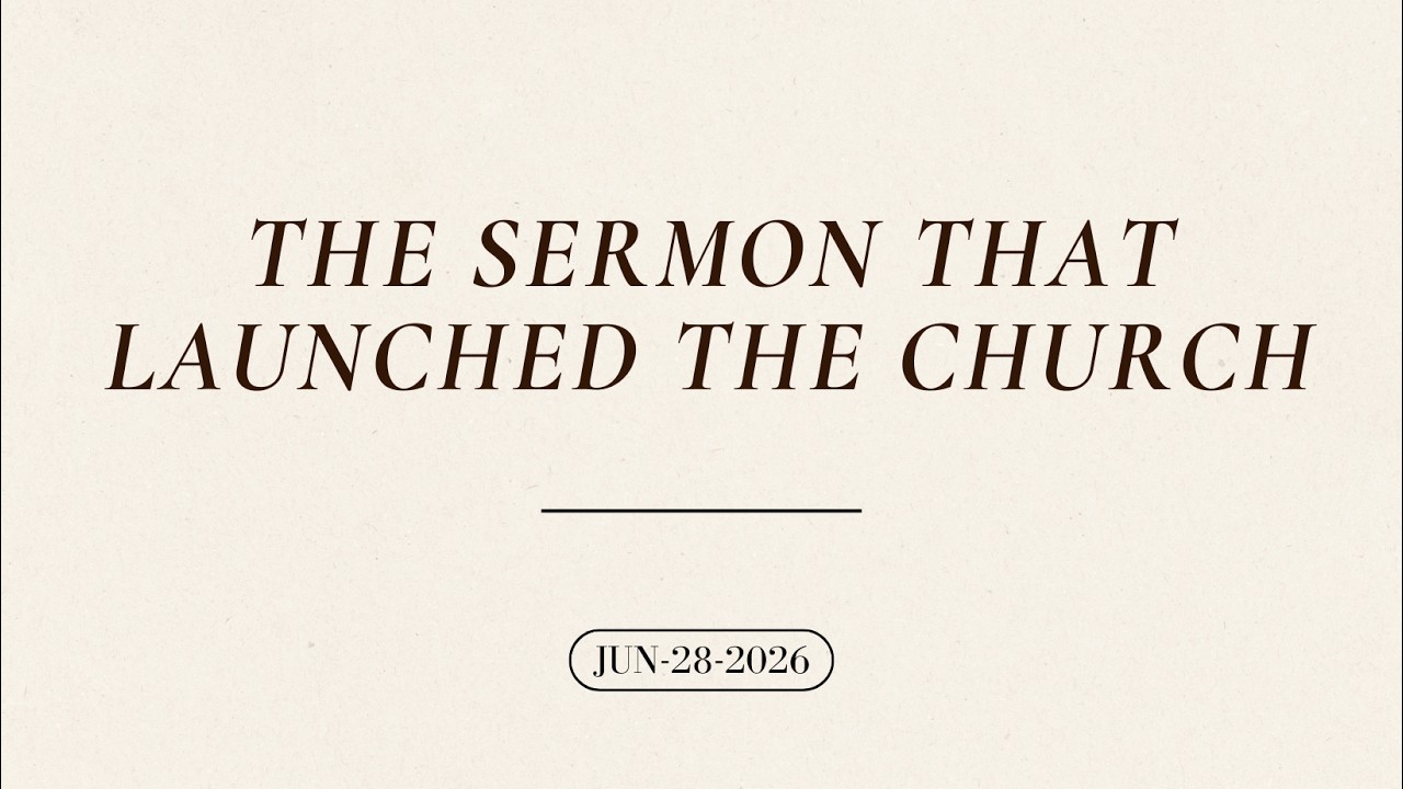 The Sermon that Launched the Church | Acts 2:14-36 | Minister David Oluwadara