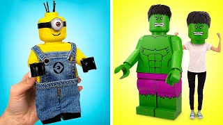 Lego Crafts || Amazing Lego Man Costume And Cute Wooden LEGO Minion