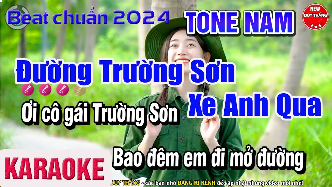Đường Trường Sơn Xe Anh Qua Karaoke Tone Nam