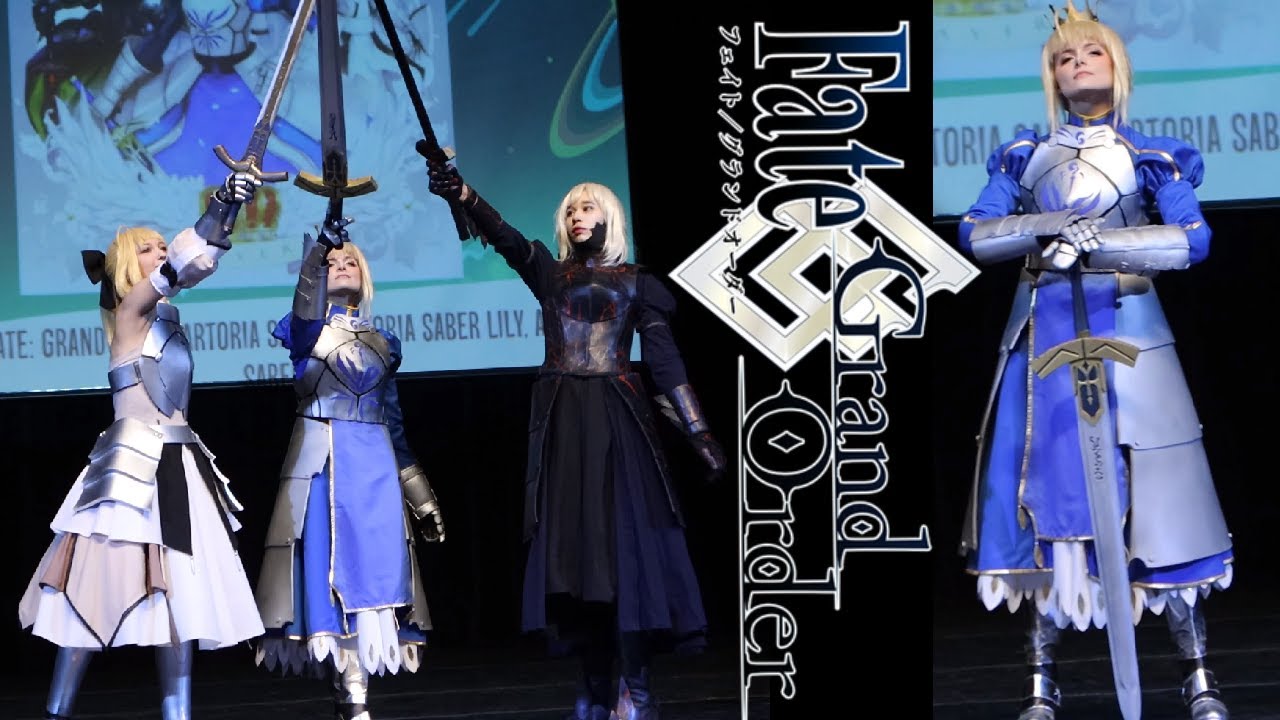 Fate Grand Order Saber Saber Lily Alter Saber and Okita Souji Cosplay
