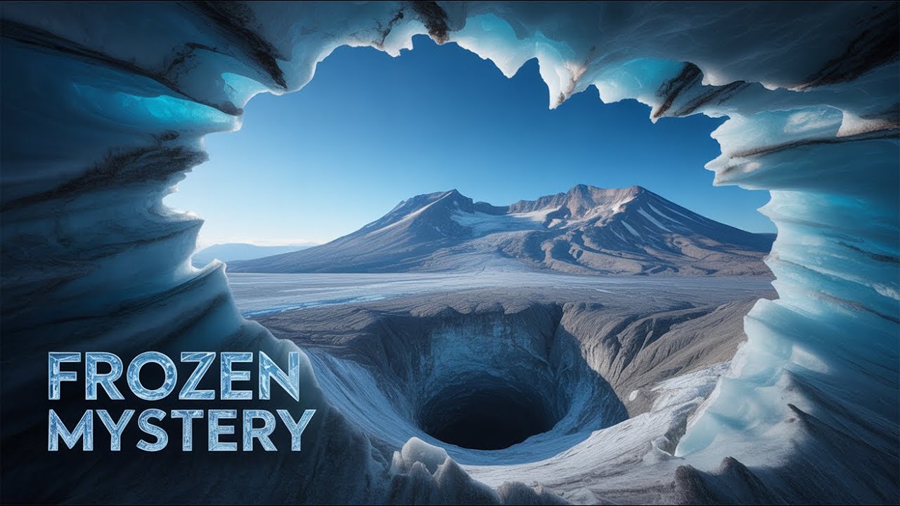 A massive ice hole near Mount St. Helens | St. Helens Glacier collapse and eruption