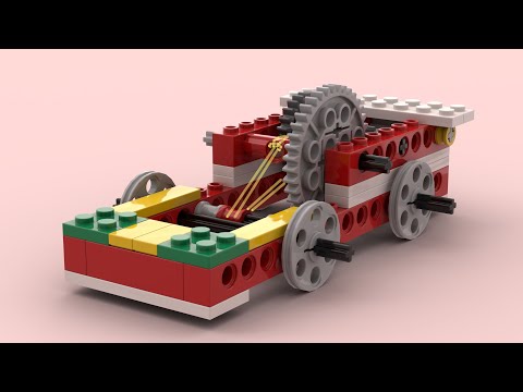 Видео: Lego Простые механизмы МАШИНА на резиномоторе (инструкция)