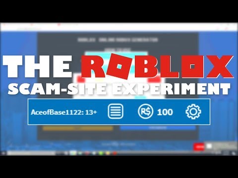 The Roblox Scam Site Experiment Youtube