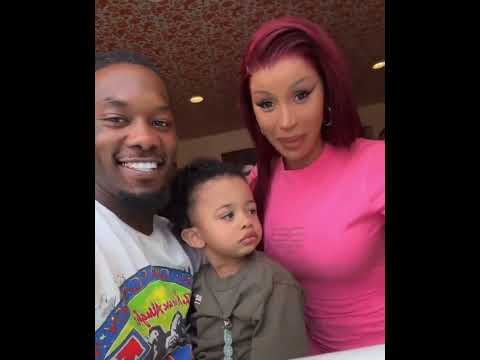 Cardi B And Offset With Their Son Wave Today.