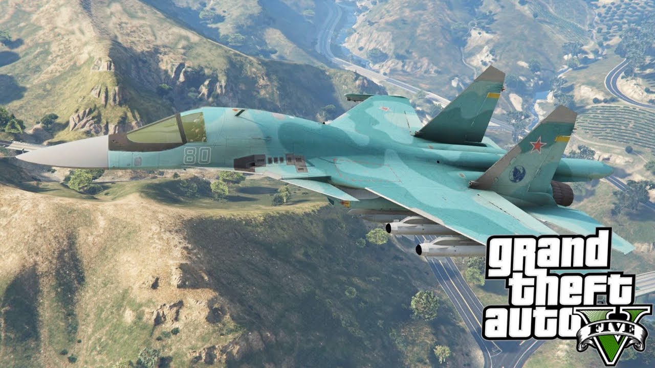 GTA V Sukhoi Su-34 Black Duck