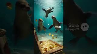 Seals find treasure (AI)