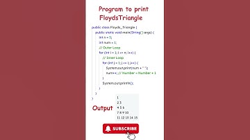 Java program to print Floyd