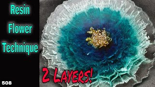 HOW TO make Resin Flower Tray using Flower Technique on 2 Layers