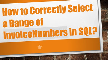 How to Correctly Select a Range of InvoiceNumbers in SQL?