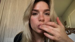 spit painting asmr | mouth sounds & hand sounds (fast paced)