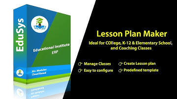 Lesson Plan Maker - How to create a Lesson plan for K-12 & elementary School?
