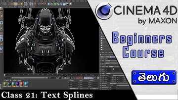 Text Splines in Cinema4D [ TELUGU ] || C4d Tutorials for Beginners || Lucky Studios