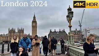 London Walking Tour - 2024 | Walking Through Central London [4K HDR]