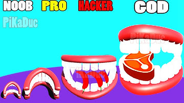 NOOB vs PRO vs HACKER vs GOD in Tooth Rush