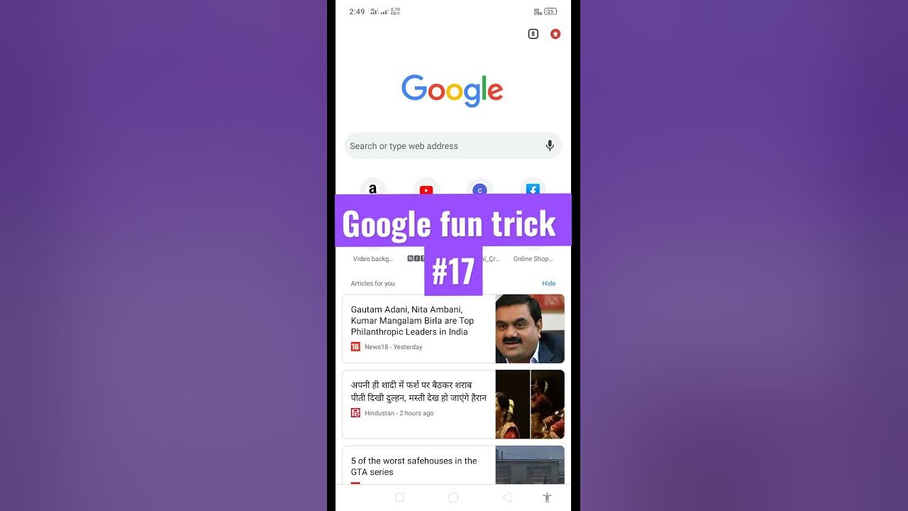 Google fun tricks🤣🤣😂 2021 Google fun tricks Google funny trick in hindi Google hacks  #google#shorts
