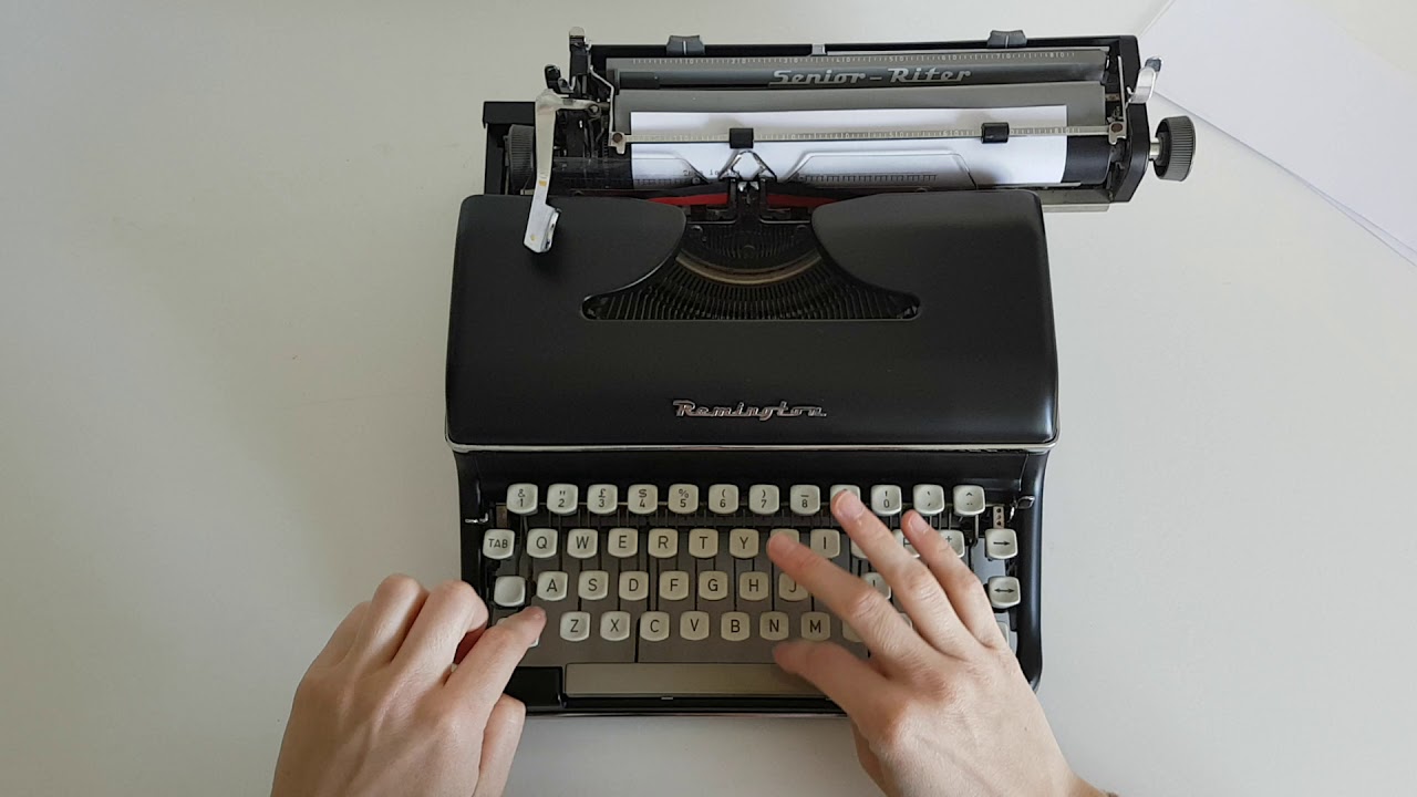 Typw Riter Tony's Typewriters - Remington Senior Riter - YouTube