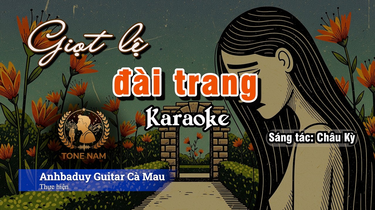 Giọt lệ đài trang | Karaoke | Tone Nam - Cm | Anhbaduy Guitar - Cà Mau