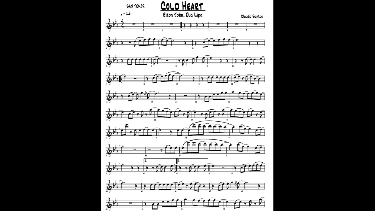 Cold Heart (PNAU Remix) sheet music for piano solo (PDF)