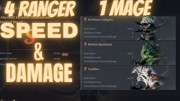 4x DPS Ranger 1 DPS Mage Aby AOB Dungeon Speed Run - Bless Unleashed PC