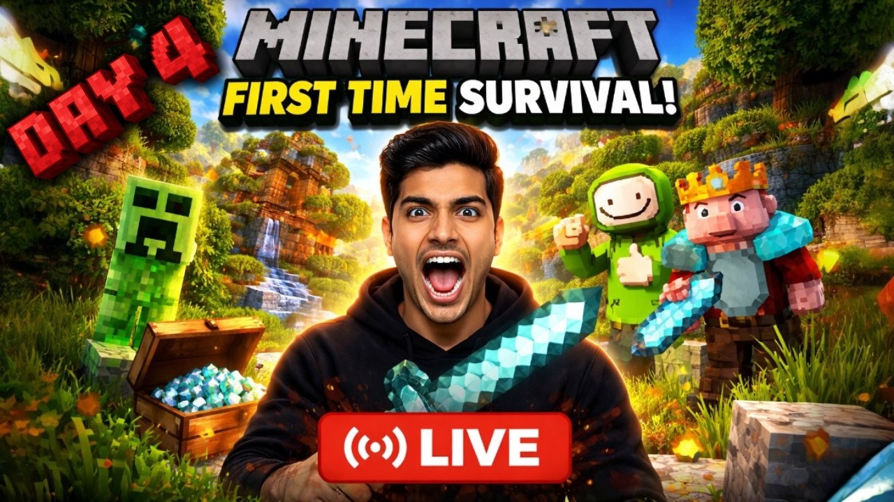 DAY 7 in MINECRAFT MULTIPLAYER SURVIVAL SMP 😱 LIVE 🔴 - YouTube