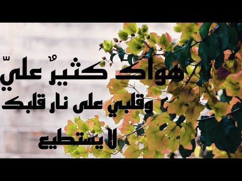 هواك كثير علي لقد ضيع العشق عقلي مقطع قصير بصوت احمد حويلي بتصميمي