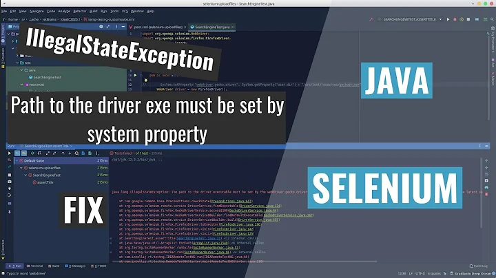 [FIX] The path to the driver must be set by system property - Selenium - Java