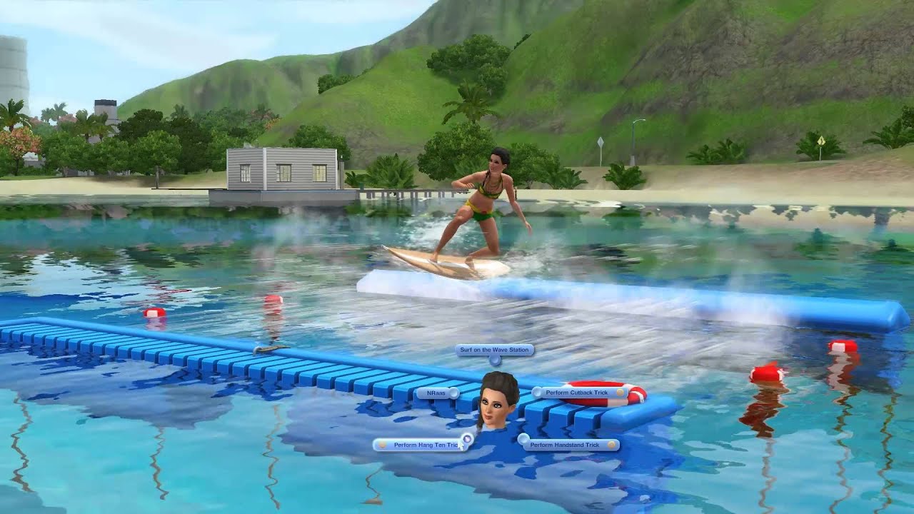 Mod The Sims - Surf's Up! - New surfing interaction and set