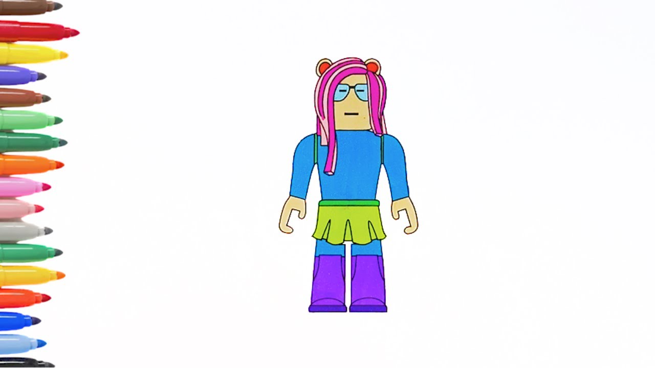 Coloring Roblox Girl ???????? YouTube