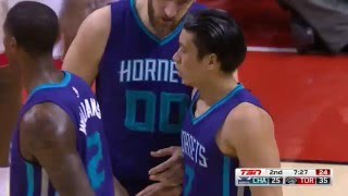 林書豪 Jeremy Lin&#39;s Offense &amp; Defense Highlights 2016-04-06 Hornets VS Raptors