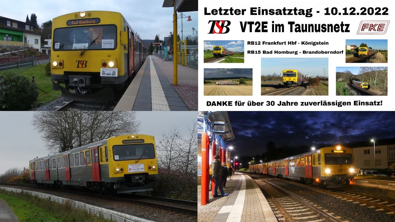 Letzte VT2E-Fahrten der HLB im Taunus