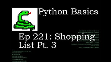 Python Basics Shopping List Pt 3