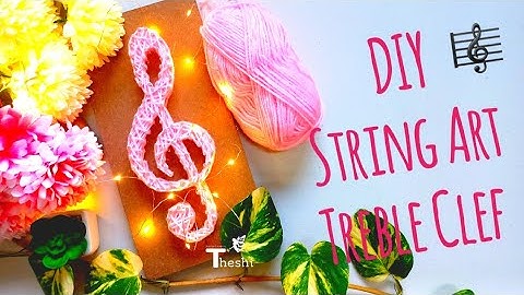 How to Make String Art - DIY String Art - Treble Clef - Music Note - Gift Ideas 🎼