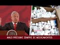 AMLO presume la compra de medicamentos para niños con cancer.