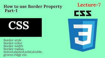 How to use Border Property  Border-Style ,Border Color & Border Radius in CSS