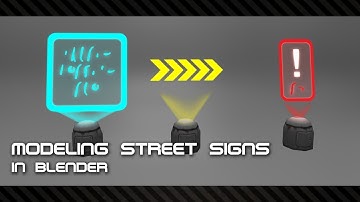Modeling street signs in Blender